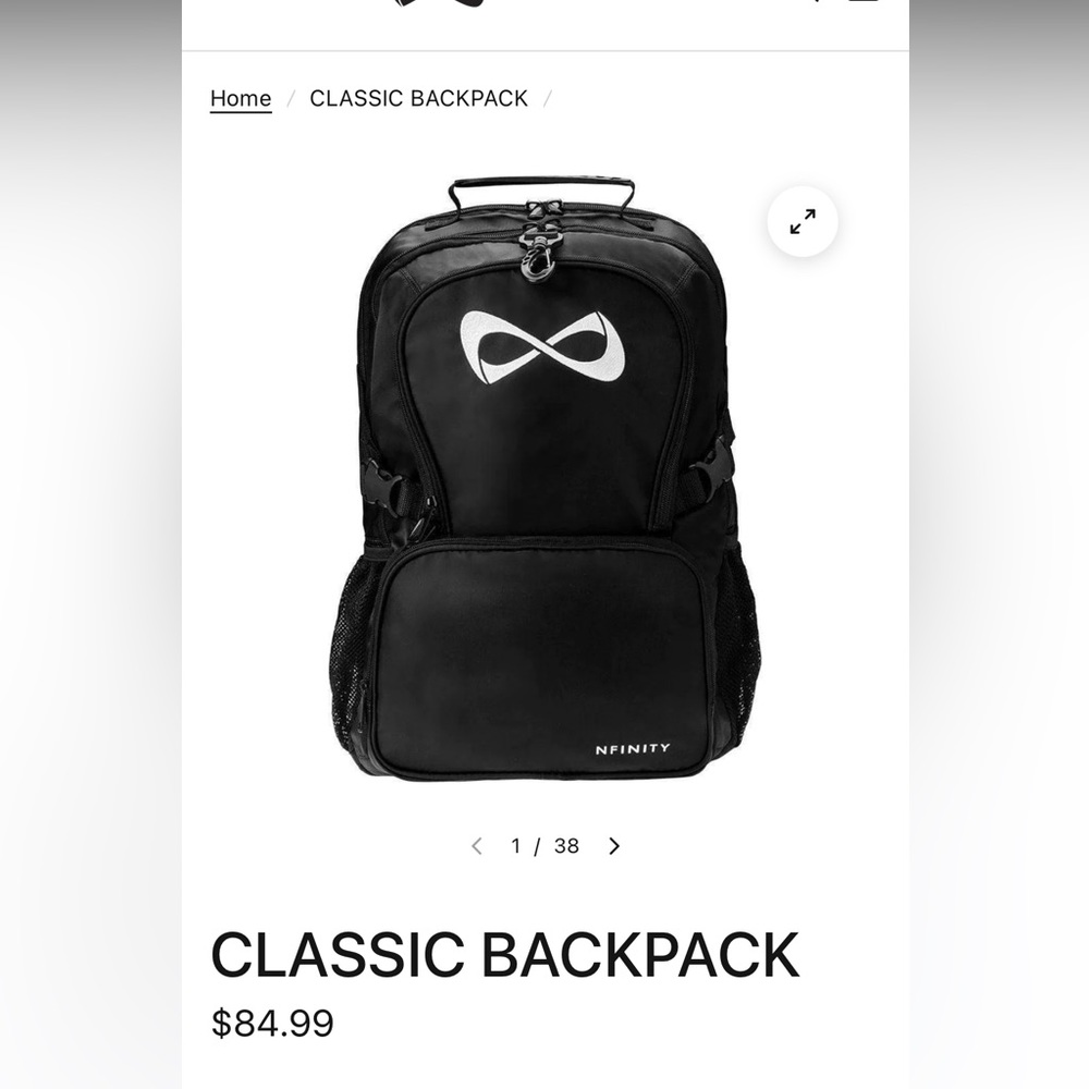Black Nfinity Cheer Backpack Great condition